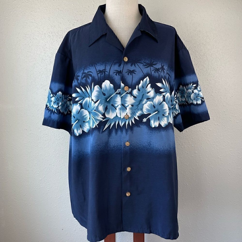 Kennington Hawaiian Button Down Shirt Size XL EUC